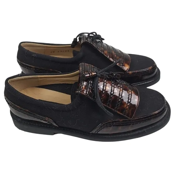 New Stuart Weitzman Tortoise Kiltie Oxford With Spikes Golf Shoes sz 6
