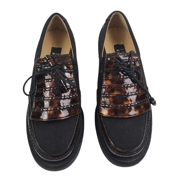 New Stuart Weitzman Tortoise Kiltie Oxford With Spikes Golf Shoes sz 6