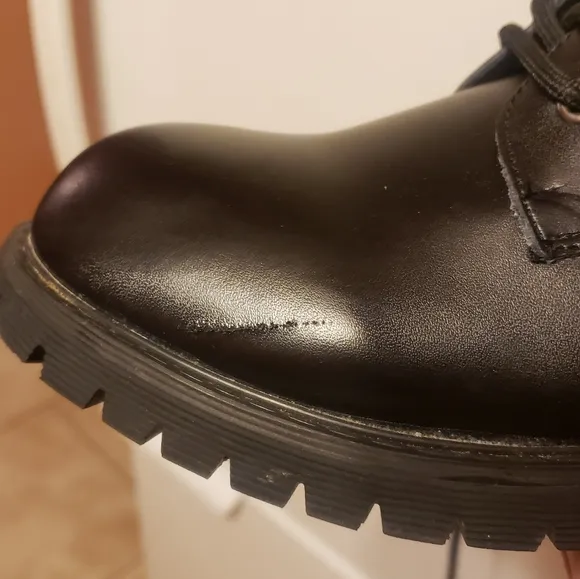 NEW Taizile TZL208 Sport black leather studded moto combat boots 9.5
