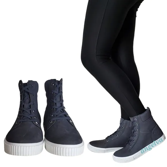 New Timberland skyla bay 6 in nubuck hi top sneakers boots dark gray womens
