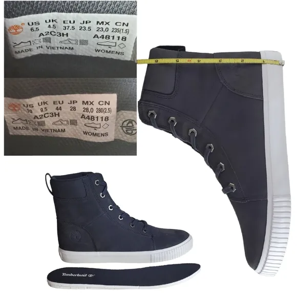 New Timberland skyla bay 6 in nubuck hi top sneakers boots dark gray womens