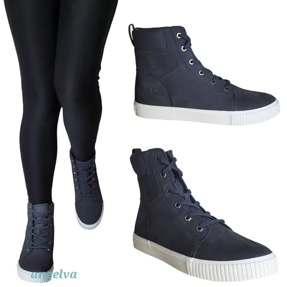 New Timberland skyla bay 6 in nubuck hi top sneakers boots dark gray womens