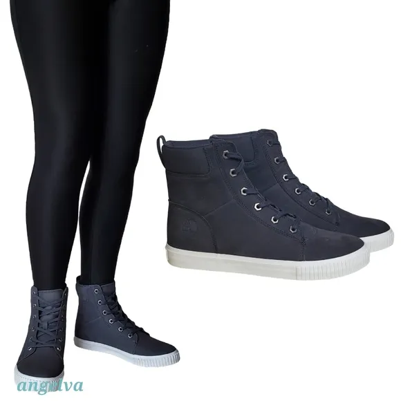 New Timberland skyla bay 6 in nubuck hi top sneakers boots dark gray womens