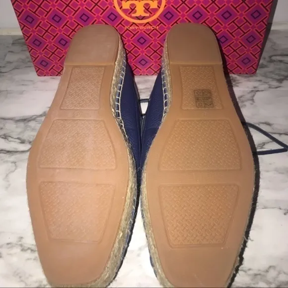 New‎ Tory Burch Navy Blue Sea Skipper Boat Shoes