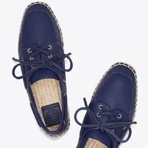 New‎ Tory Burch Navy Blue Sea Skipper Boat Shoes
