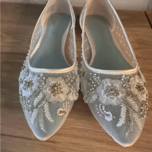 NEW UNWORN Bella Belle Adora Bridal Flat 9.5