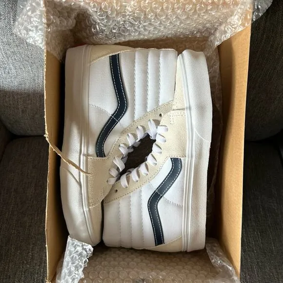NEW Vans Mens Sk8-Hi Classic Sport Dress Blues Lace High Top Sneaker Shoes 5.5