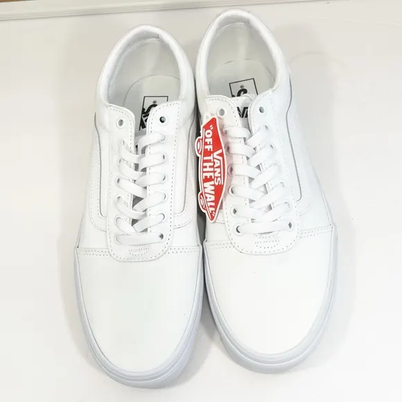 NEW Vans Ward Classic All White Men's Retro Low Top Skate Sneakers Size 12 NWT