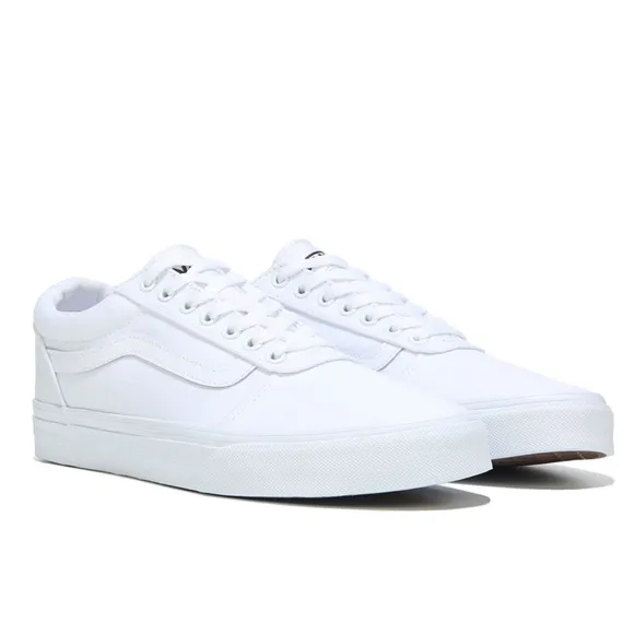NEW Vans Ward Classic All White Men's Retro Low Top Skate Sneakers Size 12 NWT