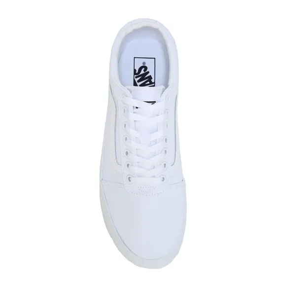 NEW Vans Ward Classic All White Men's Retro Low Top Skate Sneakers Size 12 NWT