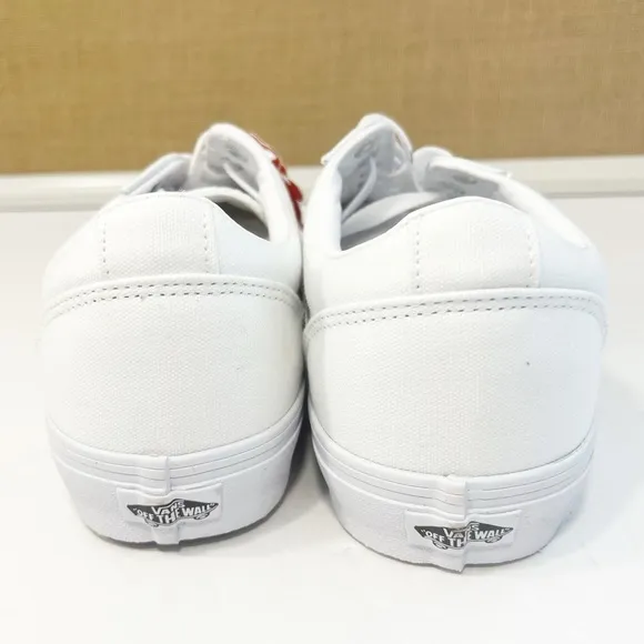 NEW Vans Ward Classic All White Men's Retro Low Top Skate Sneakers Size 12 NWT