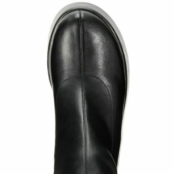 New w/Box Wild Pair Enchantt Platform Round Toe Tall Wedge Black Boots Size 8