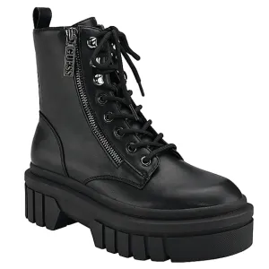 New w/o Box Guess Ferina Vegan Leather Lug Sole Lace-Up Combat Boots. size 10