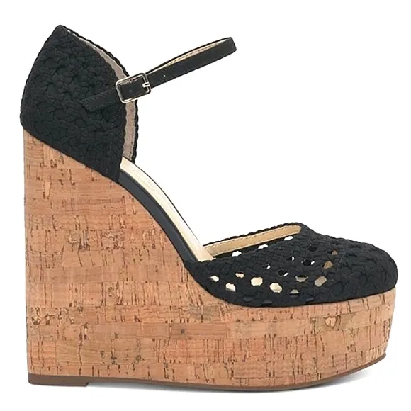 New w/o Box Jessica Simpson Marshela Ankle Strap Cork Wedge Platform Heel Size10