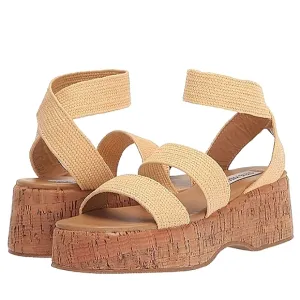 New w/o Box Steve Madden Sashes Cork-Soled Platform Wedge Sandals Size 9