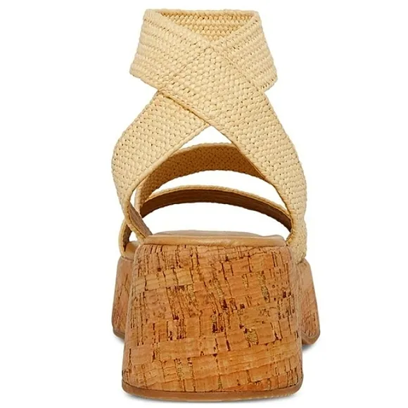 New w/o Box Steve Madden Sashes Cork-Soled Platform Wedge Sandals Size 9