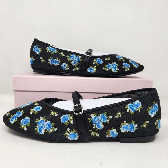 New women's EU 41 (US 10) For Love &amp; Lemons Evelyne embroidered ballet flats