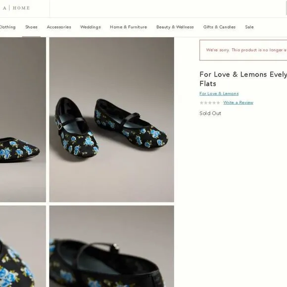 New women's EU 41 (US 10) For Love &amp; Lemons Evelyne embroidered ballet flats