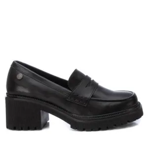 NEW XTI women's casual heeled moccasins in black