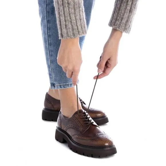 NEW XTI women's leather moccasins in brown