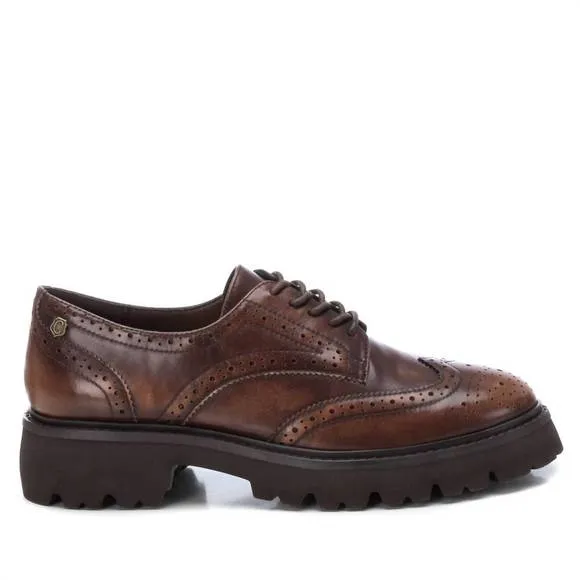 NEW XTI women's leather moccasins in brown