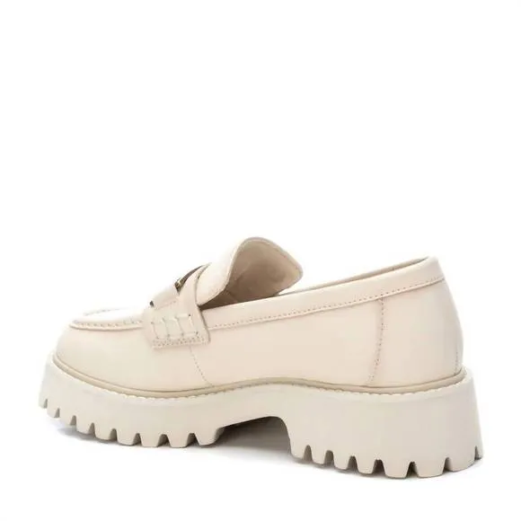 NEW XTI women's leather moccasins in ice