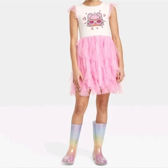 New girl's LOL Surprise Tutu Valentine's day Spring / summer Dress bundle of 2