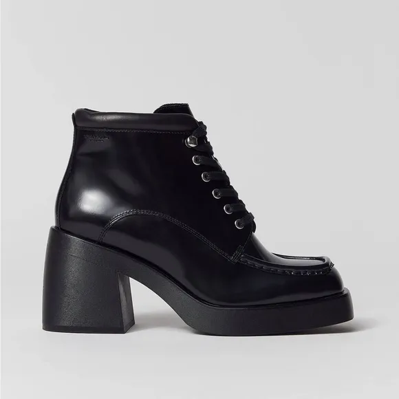 NEW☄️Vagabond Shoemakers Brooke Lace-Up Square Toe Ankle Boot, Black Size 8