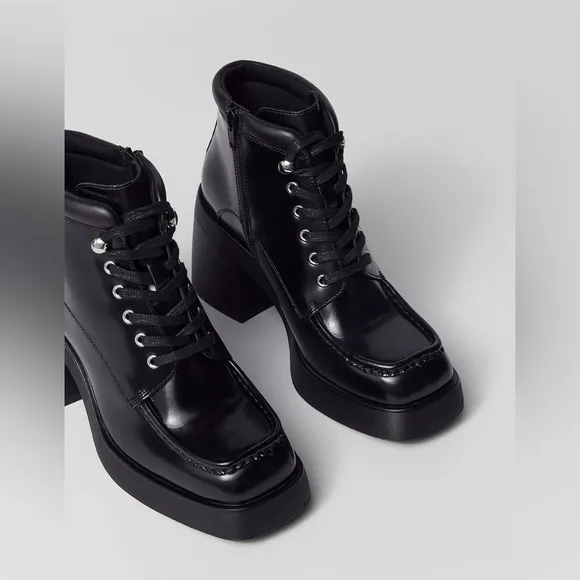 NEW☄️Vagabond Shoemakers Brooke Lace-Up Square Toe Ankle Boot, Black Size 8