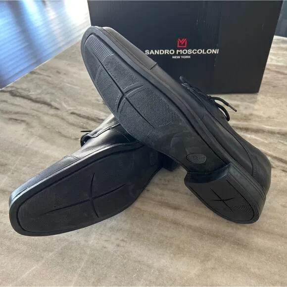 NIB Sandro Moscolini Straight Tip Blucher Derby Maxwell, Black, Men's Size 12