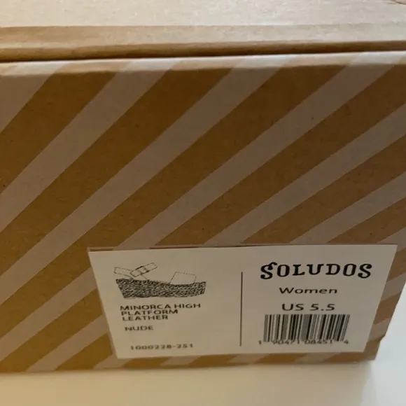 NIB Soludos Minorca High Platform Leather Wedges