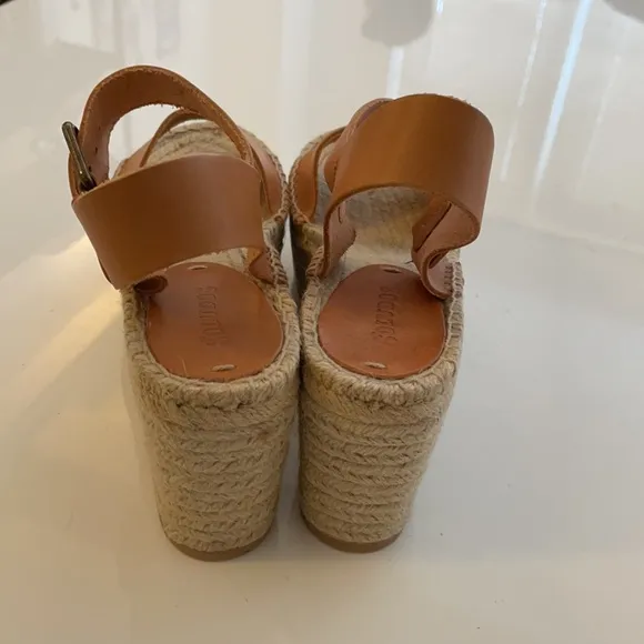 NIB Soludos Minorca High Platform Leather Wedges