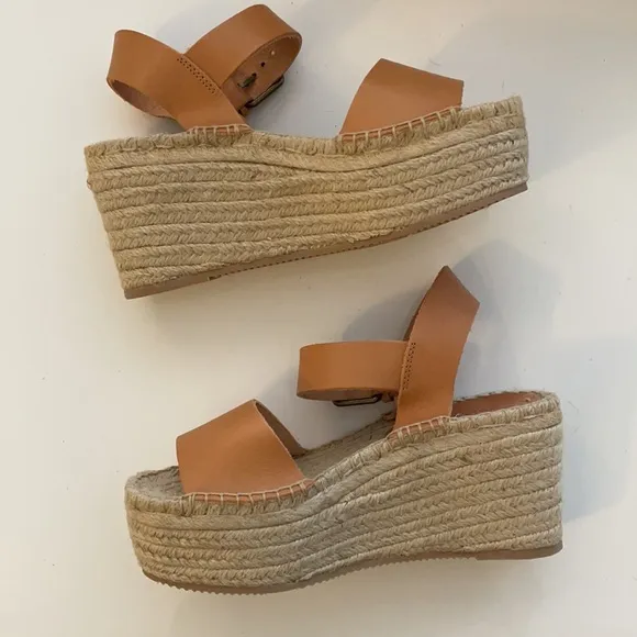 NIB Soludos Minorca High Platform Leather Wedges