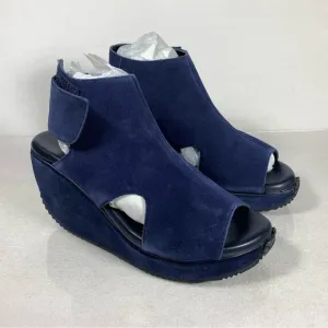 NIB VOLATILE Women’s Welch Leather Ankle Strap Chunky Platform Wedge Sandal 6M