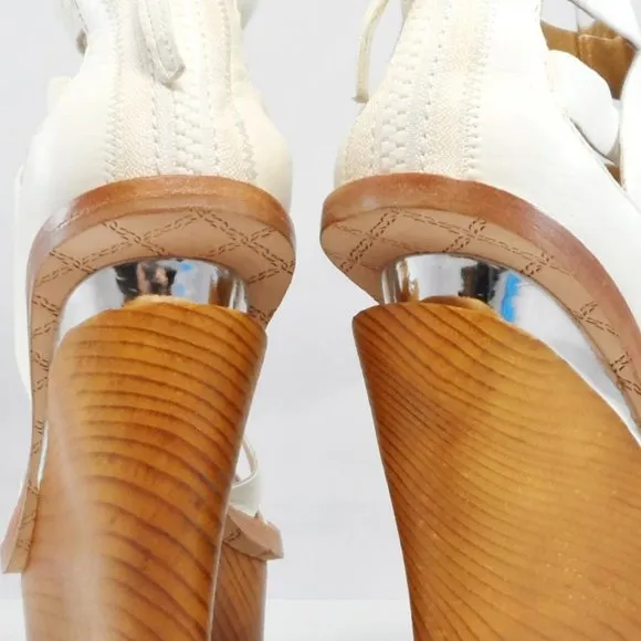 NIB$695 L.A.M.B. by Gwen Stefani Midori Platform Wedges Retro Cage Sandals 7