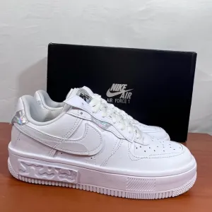 Nike Air Force 1 Fontanka Triple White Iridescent Women's Shoe Size 8  SKU#24430