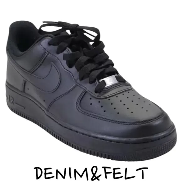 NIKE AIR FORCE 1 LOW MEN'S CASUAL SHOES | Color: Black | NEW/NWOB!!👟🖤👟