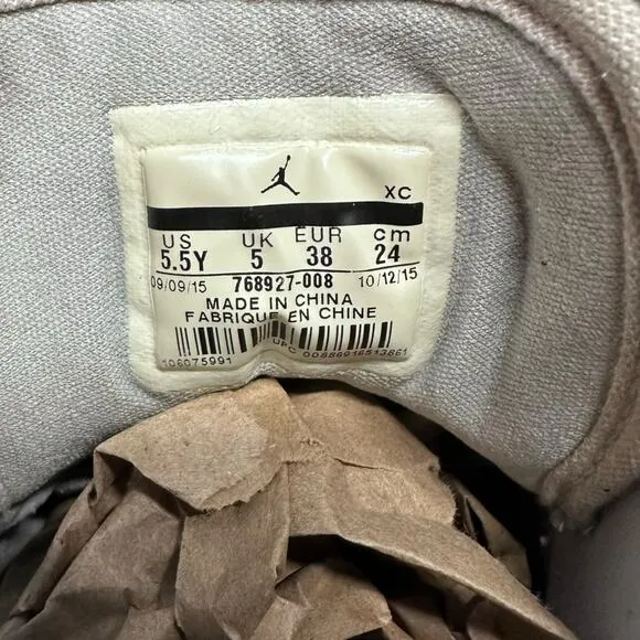 Nike Air Jordan Jasmine GG Wolf Grey Women’s Shoes- Size 5.5Y