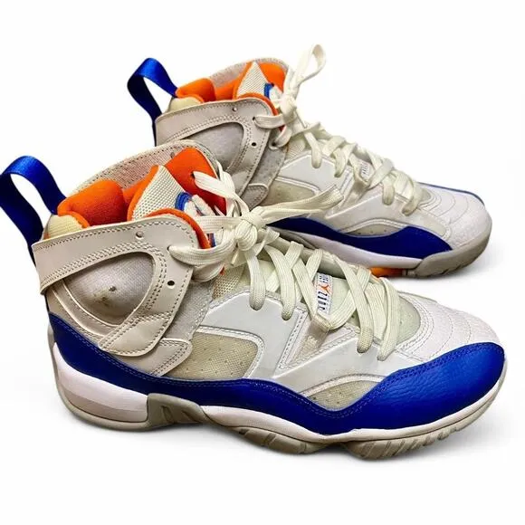 Nike Air Jordan Jumpman Two Trey Shoes Knicks White Royal DO1925-148 Youth Sz 7Y