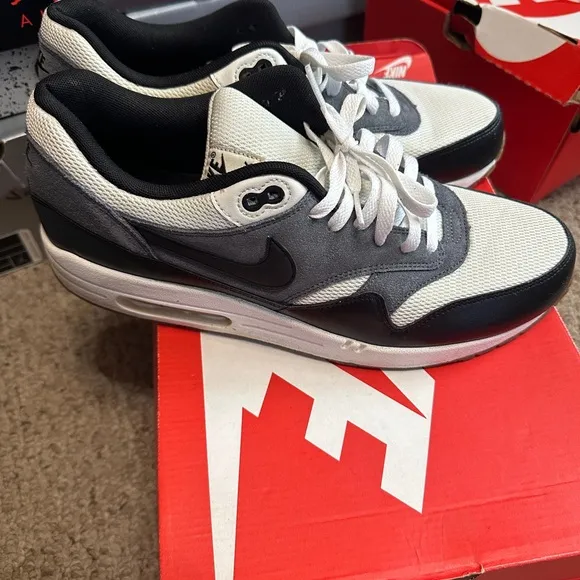 Nike Air Max 1 Essential Men's Black ,Grey and White Sneakers