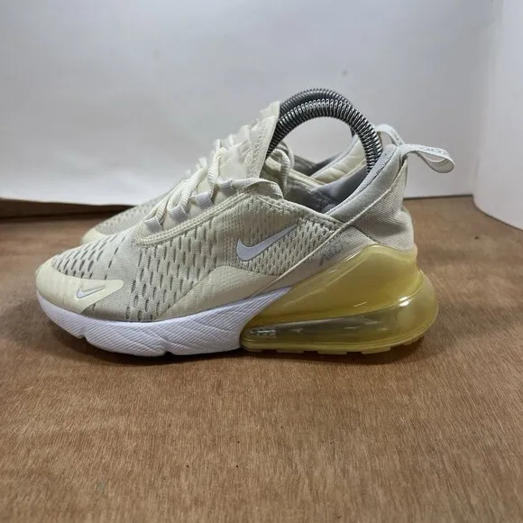 Nike Air Max 270 Coconut Milk White Yellow DJ5991-100 Women's Size 6.5 Shoes