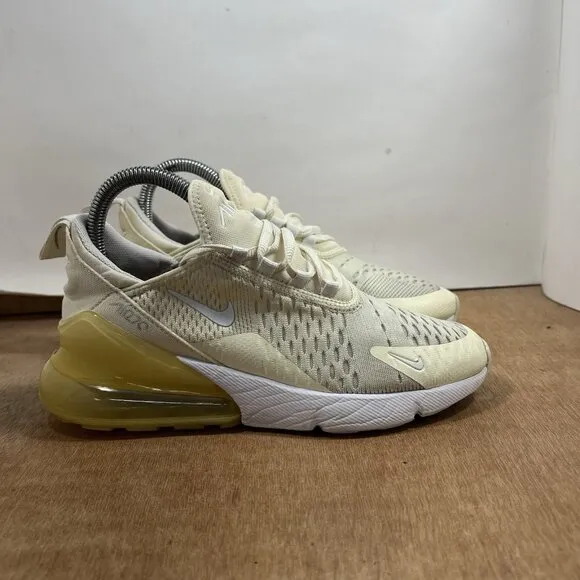 Nike Air Max 270 Coconut Milk White Yellow DJ5991-100 Women's Size 6.5 Shoes