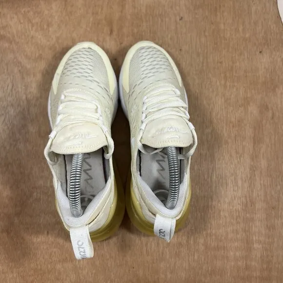 Nike Air Max 270 Coconut Milk White Yellow DJ5991-100 Women's Size 6.5 Shoes