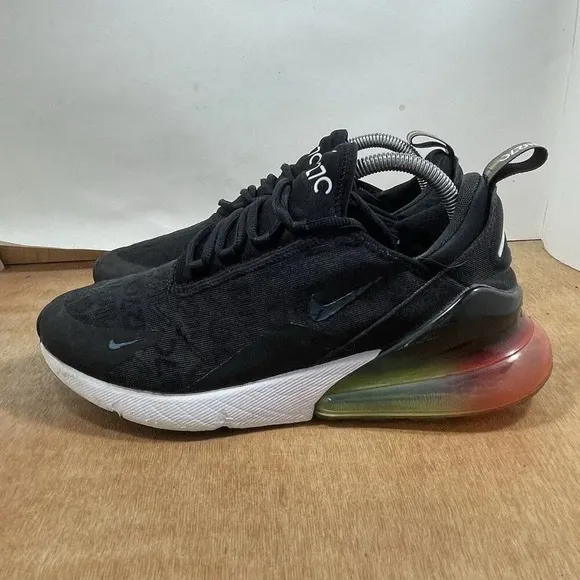 Nike Air Max 270 Men Size 9 'Ember Glow' Black Sneaker AQ9164-003
