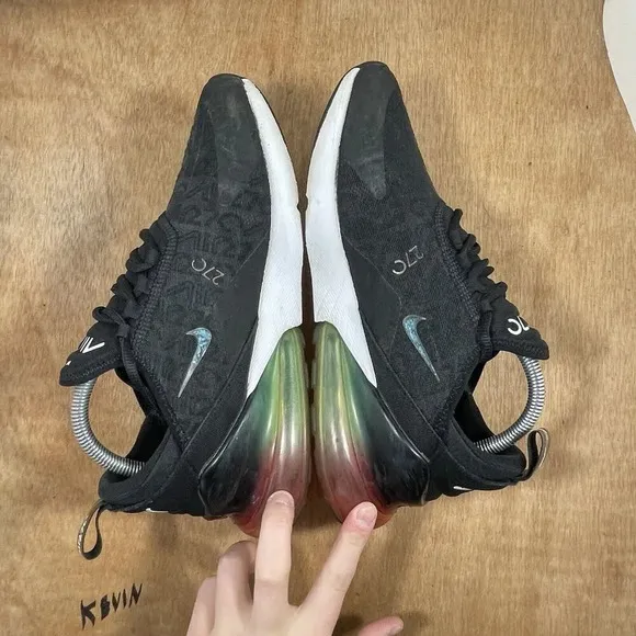 Nike Air Max 270 Men Size 9 'Ember Glow' Black Sneaker AQ9164-003