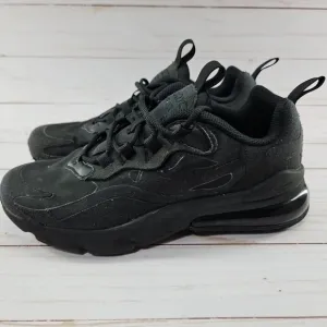 Nike Air Max 270 React Triple Black Athletic Shoes Size 4.5Y Womens 6 BQ0103-004