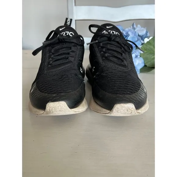 Nike Air Max 270 Running Shoes Athletic Sneakers Black Comfort US 8.5