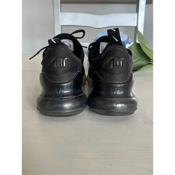 Nike Air Max 270 Running Shoes Athletic Sneakers Black Comfort US 8.5
