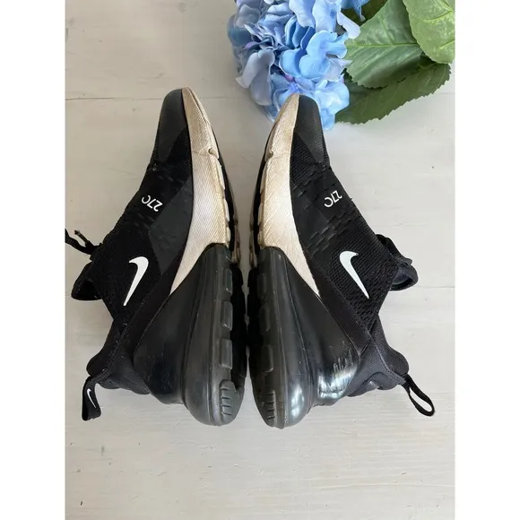 Nike Air Max 270 Running Shoes Athletic Sneakers Black Comfort US 8.5