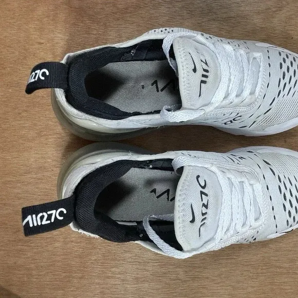 Nike Air Max 270 Women’s Size 5.5 White Black Womens Sneakers AH6789-100